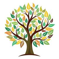 Creative Tree Doodle and Scribble Design vector