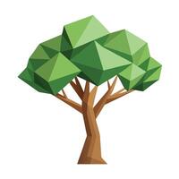 Geometric Tree Flat Polygonal Canopy vector