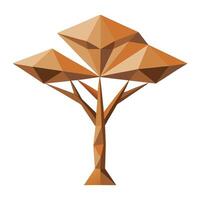 Polygonal Canopy Tree A Flat Style Creation vector