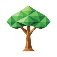 Designed Tree Flat Polygonal Canopy vector