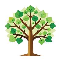 Designed Tree Flat Puzzle Canopy Structure vector
