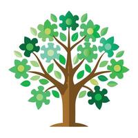 Progress Tree Puzzle Piece Leaves vector