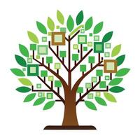 Technology Tree QR Code Leaves vector