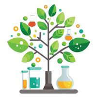 Research Tree Science Experiment Leaves vector