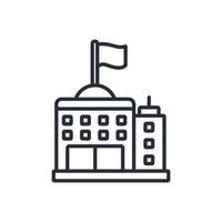 embassy line icon style vector