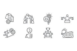 Soft skills icon line icon style vector