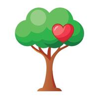Heart Canopy Tree A Simple Creation vector