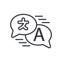 language line icon style vector