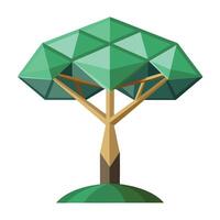 Shape Tree Simple Hexagon Canopy Design vector
