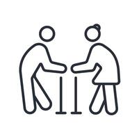 senior line icon style vector