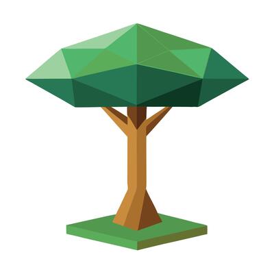 Geometric Tree Simple Hexagon Canopy