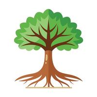 Simple Roots Tree A Flat Style Generation vector