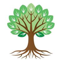 Ground Tree Simple Root Design vector