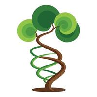 Designed Tree Simple Spiraling Trunk vector