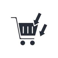add to cart black icon vector