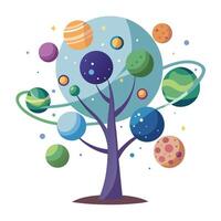 Solar System Tree A Flat Generation vector