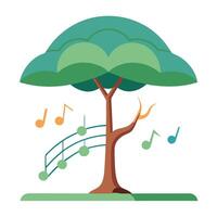 Audio Tree Soundwave Shaped Canopy Design vector