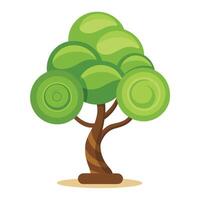 Swirl Tree Spiral Canopy Design vector