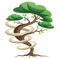 Tornado Branch Tree Spiraling Design vector