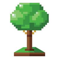 Abstract Tree Square Pixelated Canopy Design vector