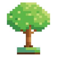 Digital Tree Square Pixelated Canopy vector