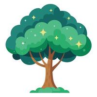 Celestial Canopy Tree Starry Sky Inside vector