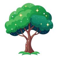 Designed Tree Starry Sky in the Canopy vector