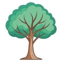 Designed Tree Stylized Hand-Drawn Lines vector