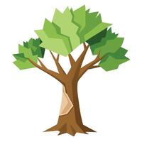 Creative tree design featuring a stylized torn paper appearance for a contemporary and edgy aesthetic vector