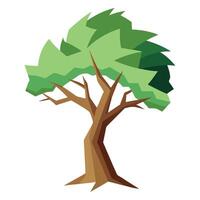 Artistic tree artwork showcasing a stylized torn paper design element for creative visual projects vector