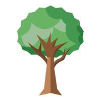 Unique tree illustration with a stylized torn paper texture adding an interesting artistic dimension vector