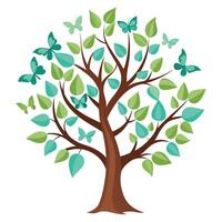 Floating Canopy Tree Transparent Design vector