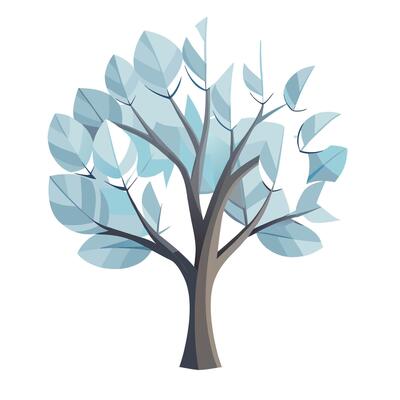 Crystal Tree Transparent Glass Leaf Design