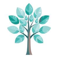 Clear Tree Transparent Glass Effect Leaf Design vector