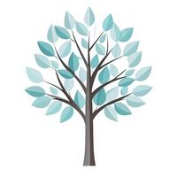 Designed Tree Transparent Glass Leaf Design vector