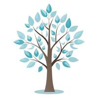 Glass Tree Transparent Leaf Generation vector