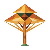 Geometric Tree Triangle Canopy Structure vector