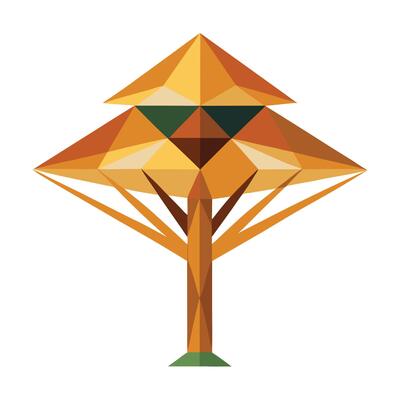 Geometric Tree Triangle Canopy Structure