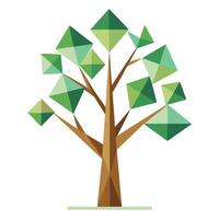 Modern Tree Triangular Leaf Design vector