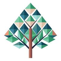 Shape Tree Triangular Leaf Design vector