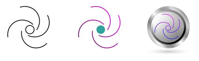 Galaxy Spiral Icon represents space technology innovation, planetary exploration. Ideal for astronomy education, science applications etc. vector