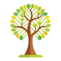 Biology Tree DNA Helix Trunk Design vector