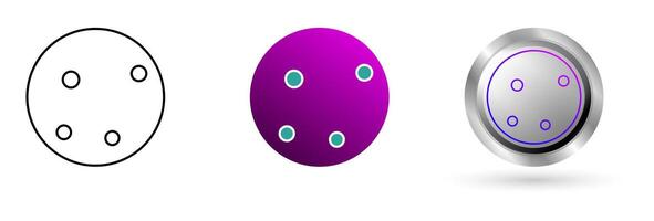 Moon Craters Icon represents space technology innovation, planetary exploration. Ideal for astronomy education, science applications etc. vector