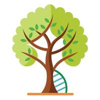 DNA Helix Tree Unique Trunk Shape vector