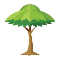 Modern tree design displaying an umbrella-like canopy providing a feeling of security and comfort in nature vector