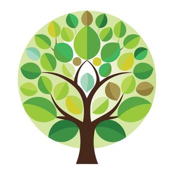 lógico árbol diseño mostrando un venn diagrama como el pabellón representando conjunto teoría y el Unión de elementos vector