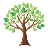 Creative tree artwork showcasing creatively designed leaves with a soft watercolor wash for a delicate visual appeal vector