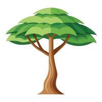 Creative tree design displaying stylized leaves with a flowing wavy and stacked layered arrangement for a visually rich composition vector