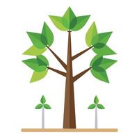 Windmill Canopy Tree Renewable Energy Source vector