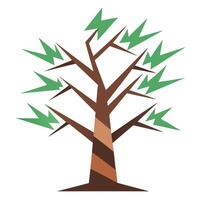 Geometric Tree Zigzag Branch Design vector
